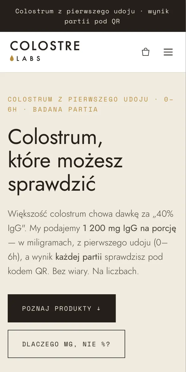 Sklep Colostre Labs - colostrum